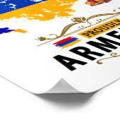 アルメニア国旗の衣装子供へアイディアRepublic Of Arm ポスター (角)