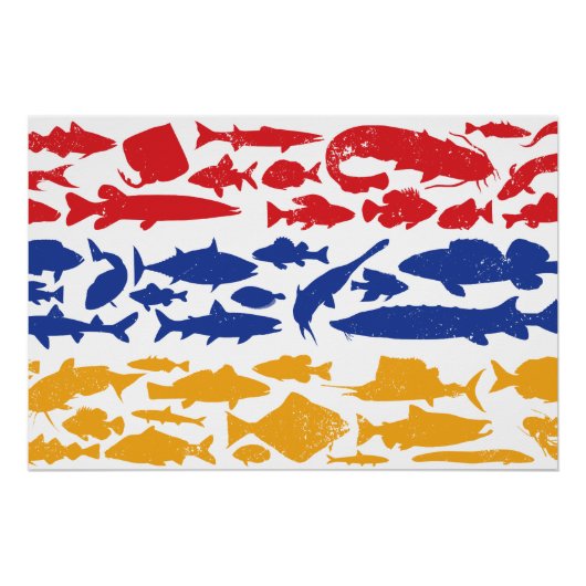 アルメニア国旗の魚製 – 魚釣りデザイン ポスター (正面)