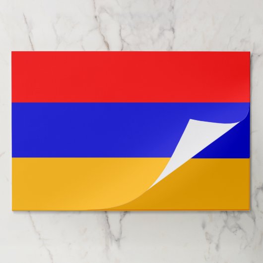 アルメニア国旗を持つティアウェイ紙パッド ペーパーパッド (折り畳み)