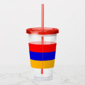 アルメニア国旗を持つ愛国的なアクリルタンブラー アクリルタンブラー (右)