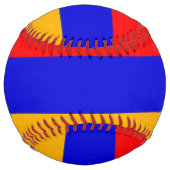 アルメニア国旗を持つ愛国的なソフトボール ソフトボール (正面)