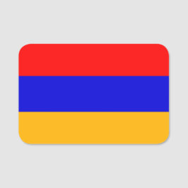 アルメニア国旗を持つ愛国的な名前タグ 名札