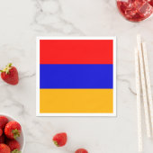 アルメニア国旗を持つ愛国的な紙ナプキン スタンダードカクテルナプキン (インサイチュ)