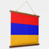 アルメニア国旗を掲げた壁掛け 吊り下げ型タペストリー (傾斜あり)