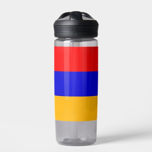 アルメニア国旗を掲げた水瓶 ウォーターボトル (正面)