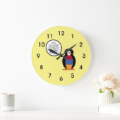 アルメニア国旗トーキングペンギン ラージ壁時計 (ホーム)