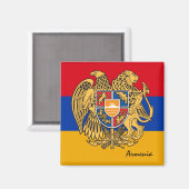 アルメニア国旗&アルメニアの休日/スポーツファン磁石 マグネット (正面/裏面)