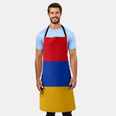 アルメニア国旗 エプロン (着用した状態)