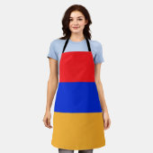 アルメニア国旗 エプロン (着用した状態)