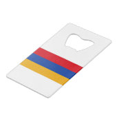 アルメニア国旗 クレジットカード栓抜き (正面アングル)