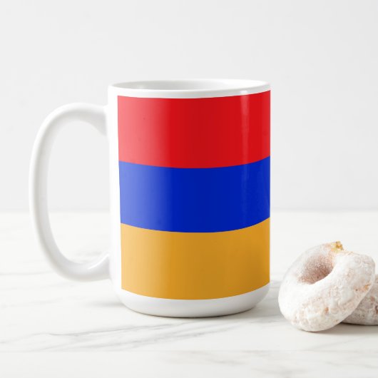アルメニア国旗 コーヒーマグカップ (ドーナツ)