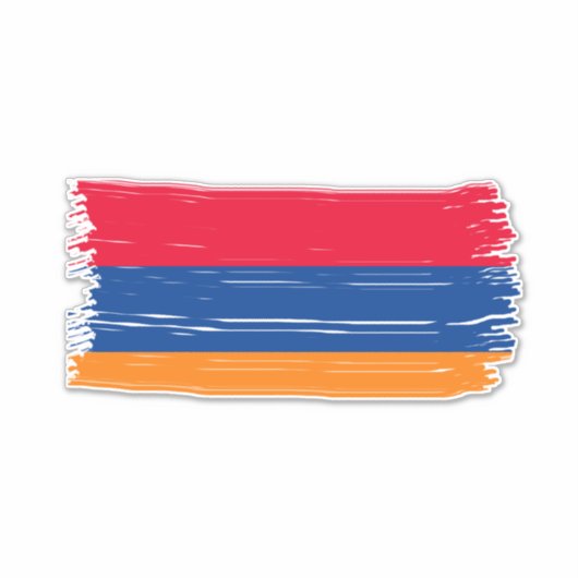 アルメニア国旗 シール (正面)