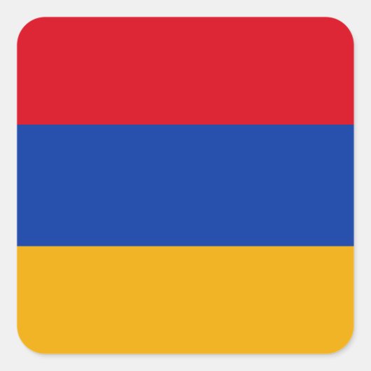 アルメニア国旗 スクエアシール (正面)