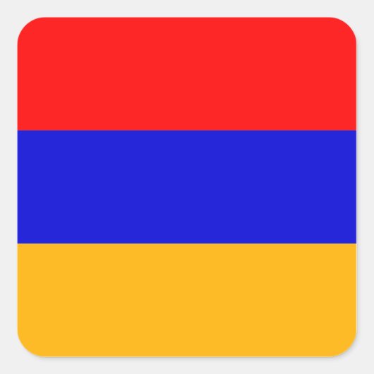 アルメニア国旗 スクエアシール (正面)