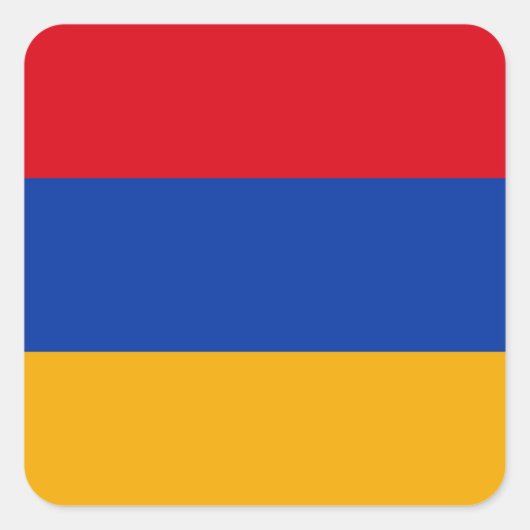 アルメニア国旗 スクエアシール (正面)