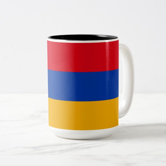 アルメニア国旗 ツートーンマグカップ (正面右)