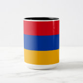 アルメニア国旗 ツートーンマグカップ (中央)
