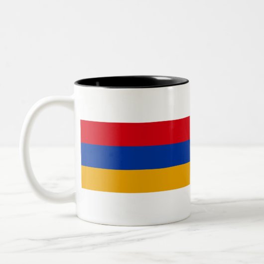 アルメニア国旗 ツートーンマグカップ (左)