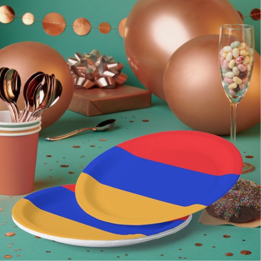 アルメニア国旗 ペーパープレート (複数)