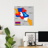 アルメニア国旗 ポスター (ホームオフィス)