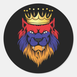 アルメニア国旗 ラウンドシール