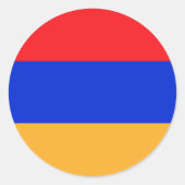 アルメニア国旗 ラウンドシール (正面)