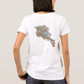 アルメニア国旗+地図Tシャツ Tシャツ (裏面)