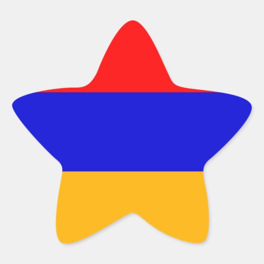 アルメニア国旗 星シール (正面)