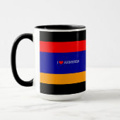 アルメニア国旗:私はアルメニアを愛している マグカップ (左)