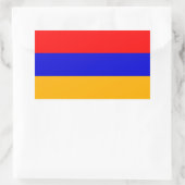 アルメニア国旗 長方形シール (バッグ)