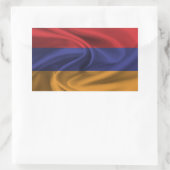 アルメニア国旗 長方形シール (バッグ)