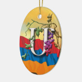 アルメニア文字のイニシャルの人の」オーナメント セラミックオーナメント (左)