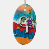 アルメニア文字のイニシャルの金の」オーナメント セラミックオーナメント (右)