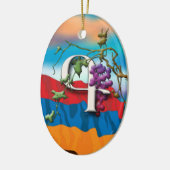 アルメニア文字のイニシャルの金の」オーナメント セラミックオーナメント (左)