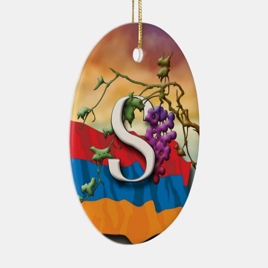 アルメニア文字のイニシャルのDyunの」オーナメント セラミックオーナメント (右)