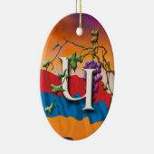 アルメニア文字のイニシャルのGENの」オーナメント セラミックオーナメント (右)