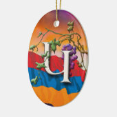 アルメニア文字のイニシャルのGENの」オーナメント セラミックオーナメント (左)