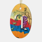 アルメニア文字のイニシャルのGhadの」オーナメント セラミックオーナメント (左)