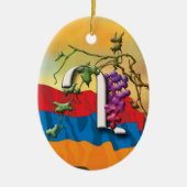 アルメニア文字のイニシャルのGhadの」オーナメント セラミックオーナメント (正面)