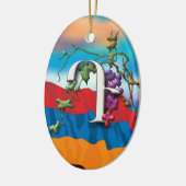 アルメニア文字のイニシャルのTaの」オーナメント セラミックオーナメント (左)