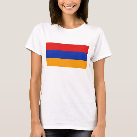 アルメニア旗と地図Tシャツ Tシャツ (正面)