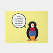 アルメニア語でペンギンパーソナライズされた語 ドアマット (正面)