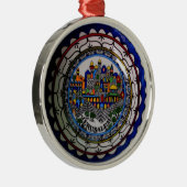 アルメニア語によって絵を描かれるプレートのオーナメント メタルオーナメント (右)