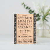 アルメニア語アルファベットのはがき ポストカード (スタンド正面)