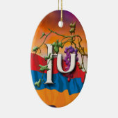 アルメニア語アルファベットイニシャル'Khe'オーナメント セラミックオーナメント (右)