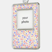 アルメニア語アルファベット シルバープレートフレームオーナメント (左)