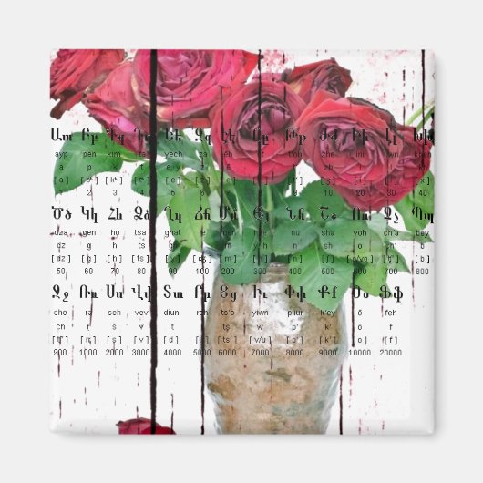 アルメニア語アルファベット マグネット (正面)