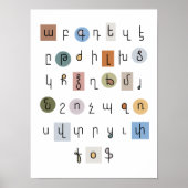 アルメニア語アルファベット、東クラシカル文字 ポスター (正面)