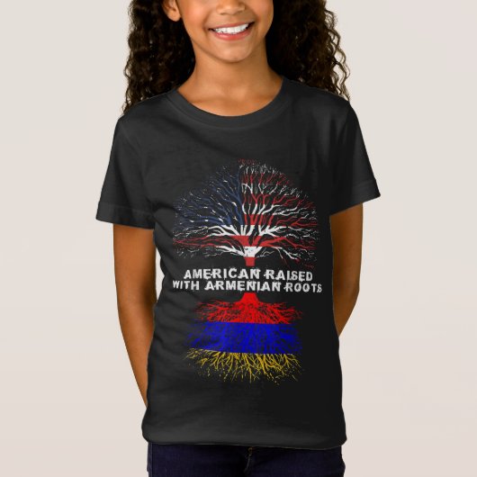 アルメニア語根アルメニアで育ったアメリカ人 Tシャツ (正面)