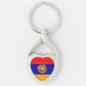 アルメニア金属キーチェーンのハート キーホルダー (正面)